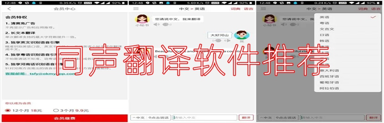 同声翻译软件推荐