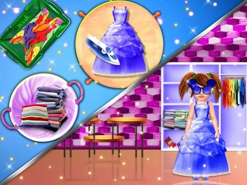 和爸爸玩得开心