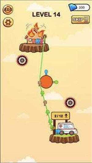 英雄救援绳索拼图游戏