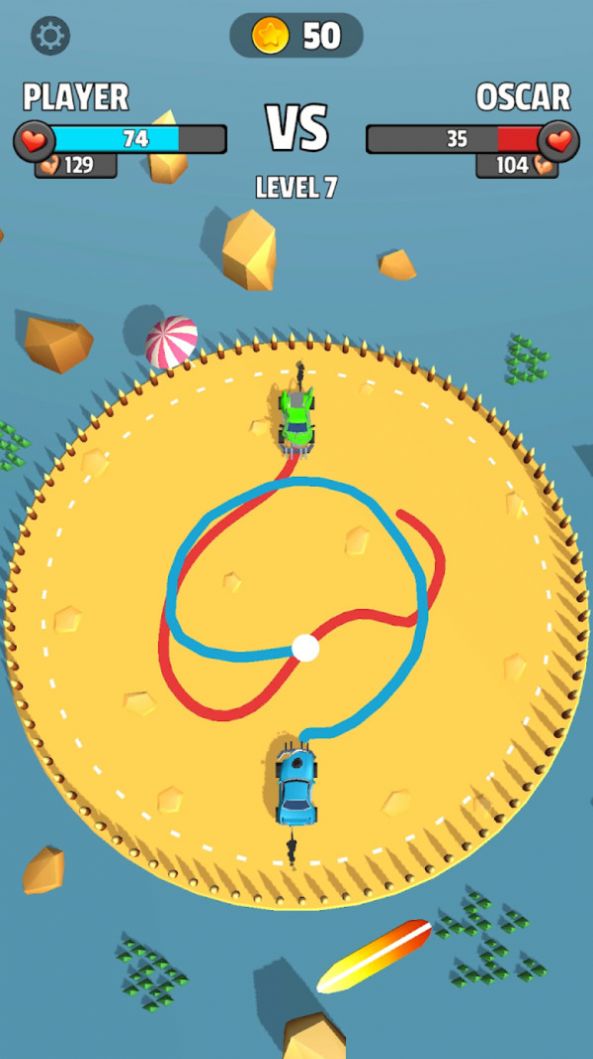 汽车决斗画条线